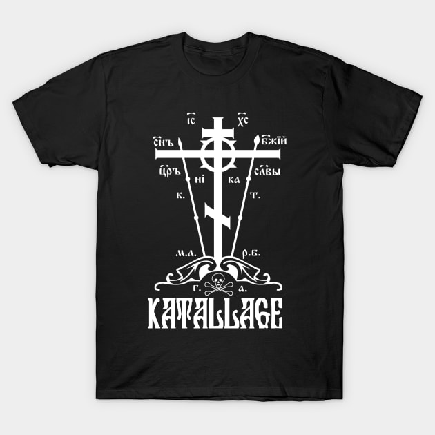 Eastern Orthodox Great Schema Golgotha Cross Katallage Reconciliation T-Shirt by thecamphillips